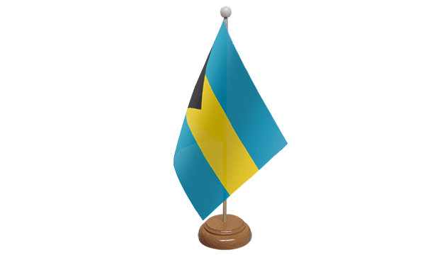 Bahamas Small Flag with Wooden Stand